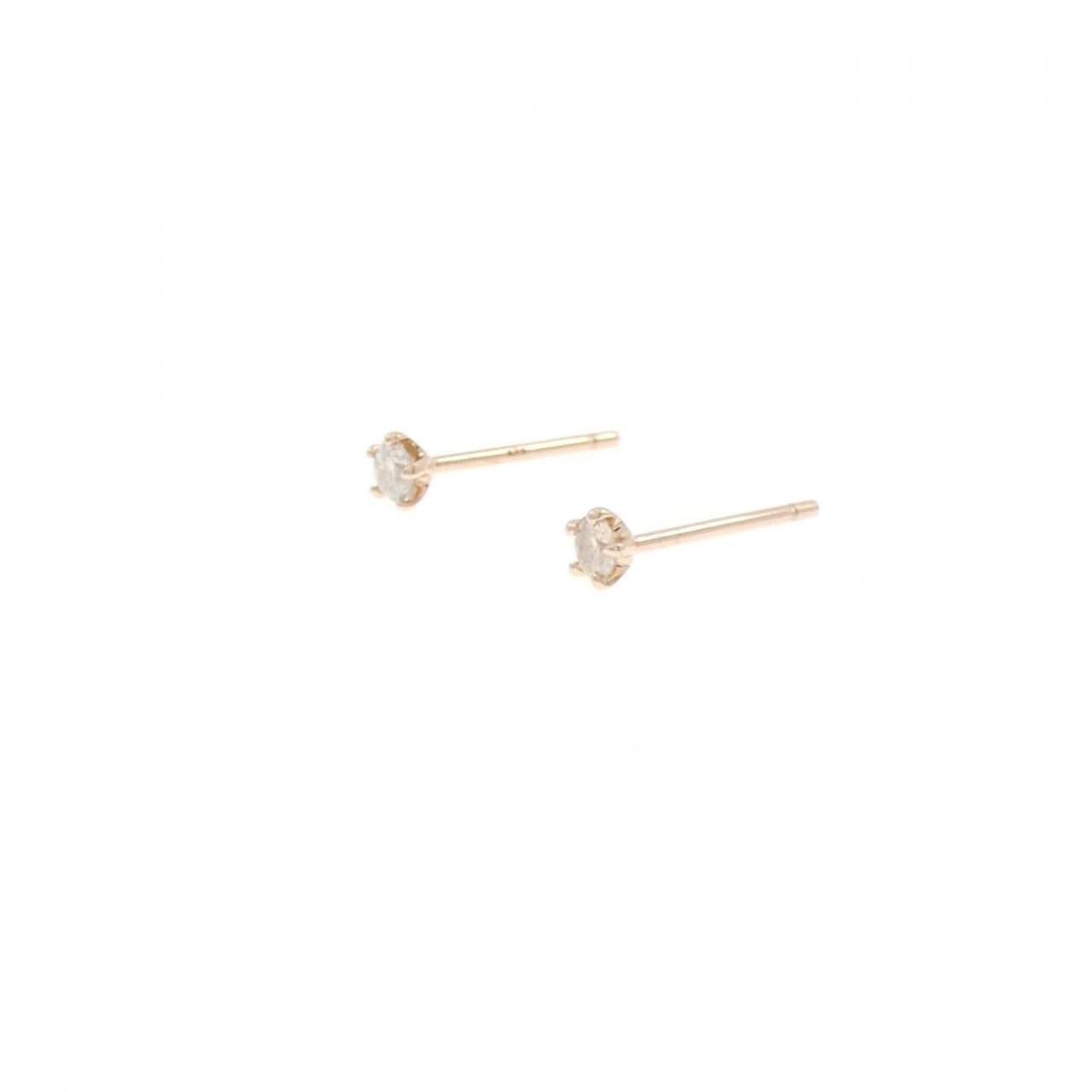 コメ兵｜K14PG ソリティア ダイヤモンド ピアス 0.10CT｜ジュエリー