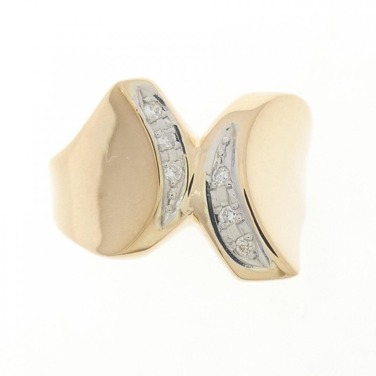 K18YG/PT900 ダイヤモンド リング 0.05CT