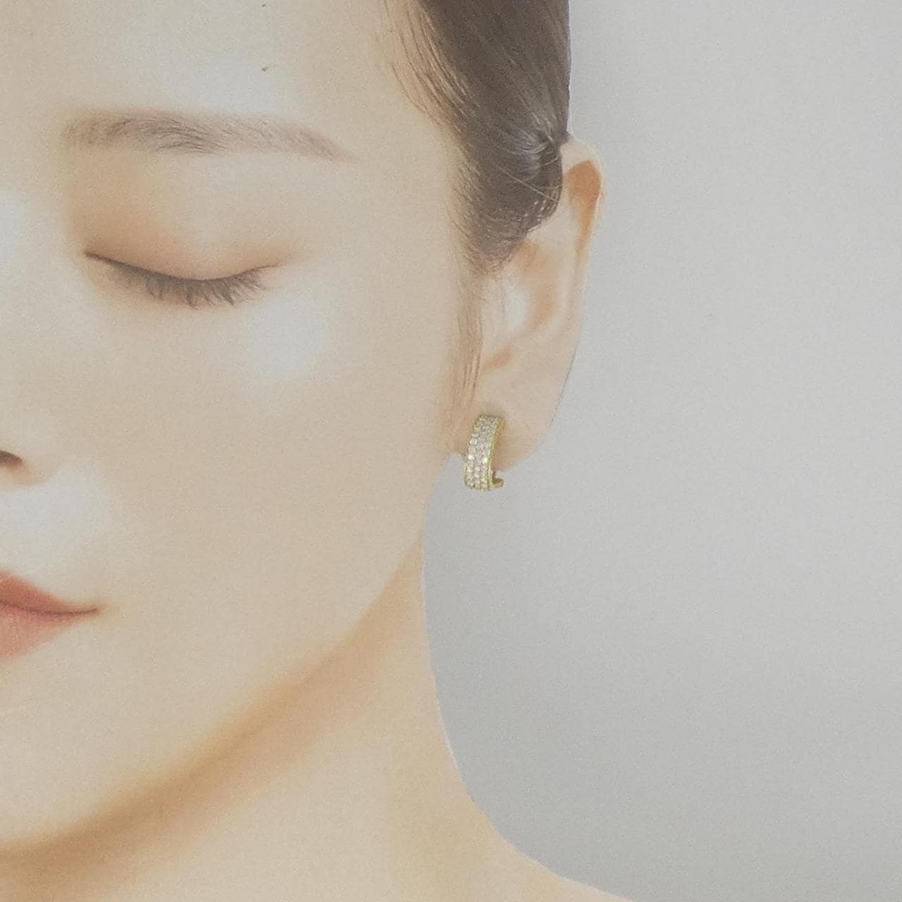 K18YG钻石耳环/耳夹1.00CT