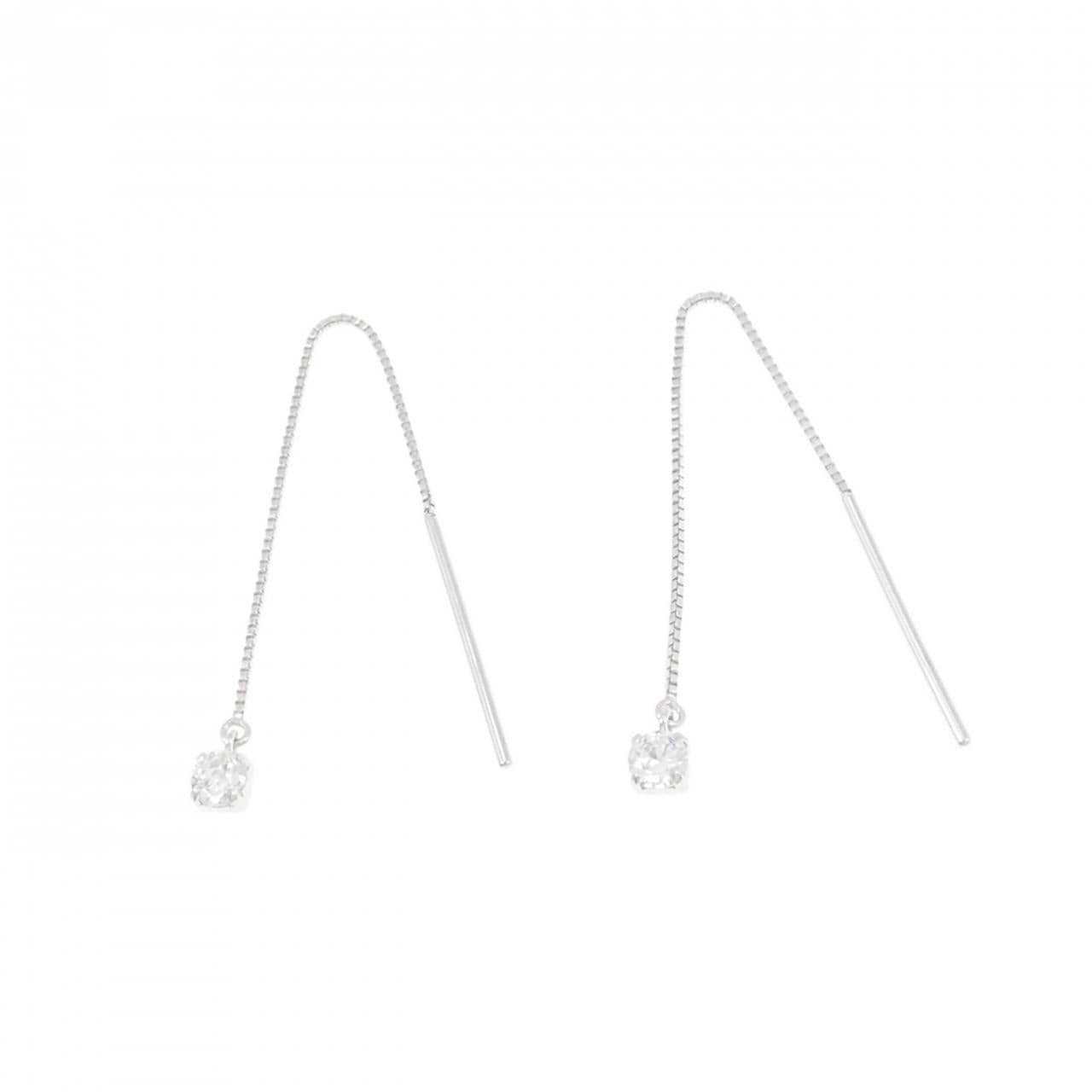 K14WG キュービック ピアス