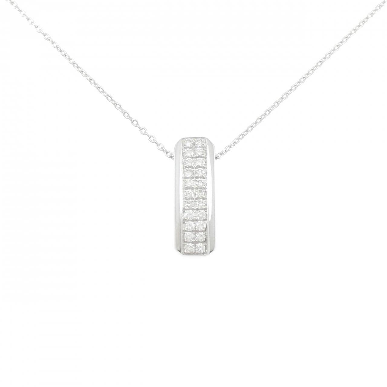 K18WG ダイヤモンド ネックレス 0.35CT