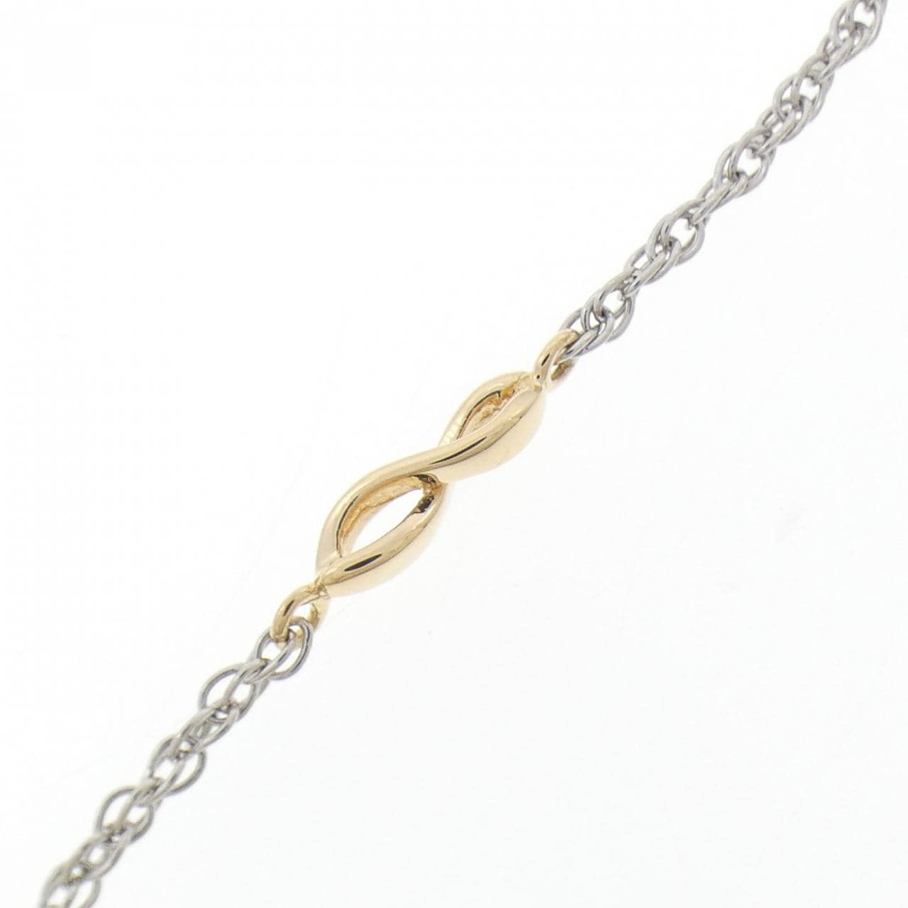 PT900/K18YG/PT850 ダイヤモンド ネックレス 0.14CT