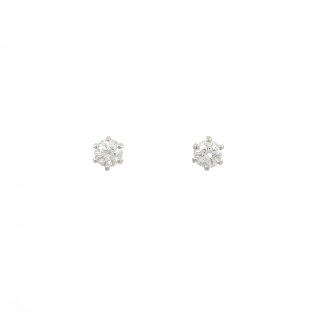 PT/PT900 ソリティア ダイヤモンド ピアス 0.485CT