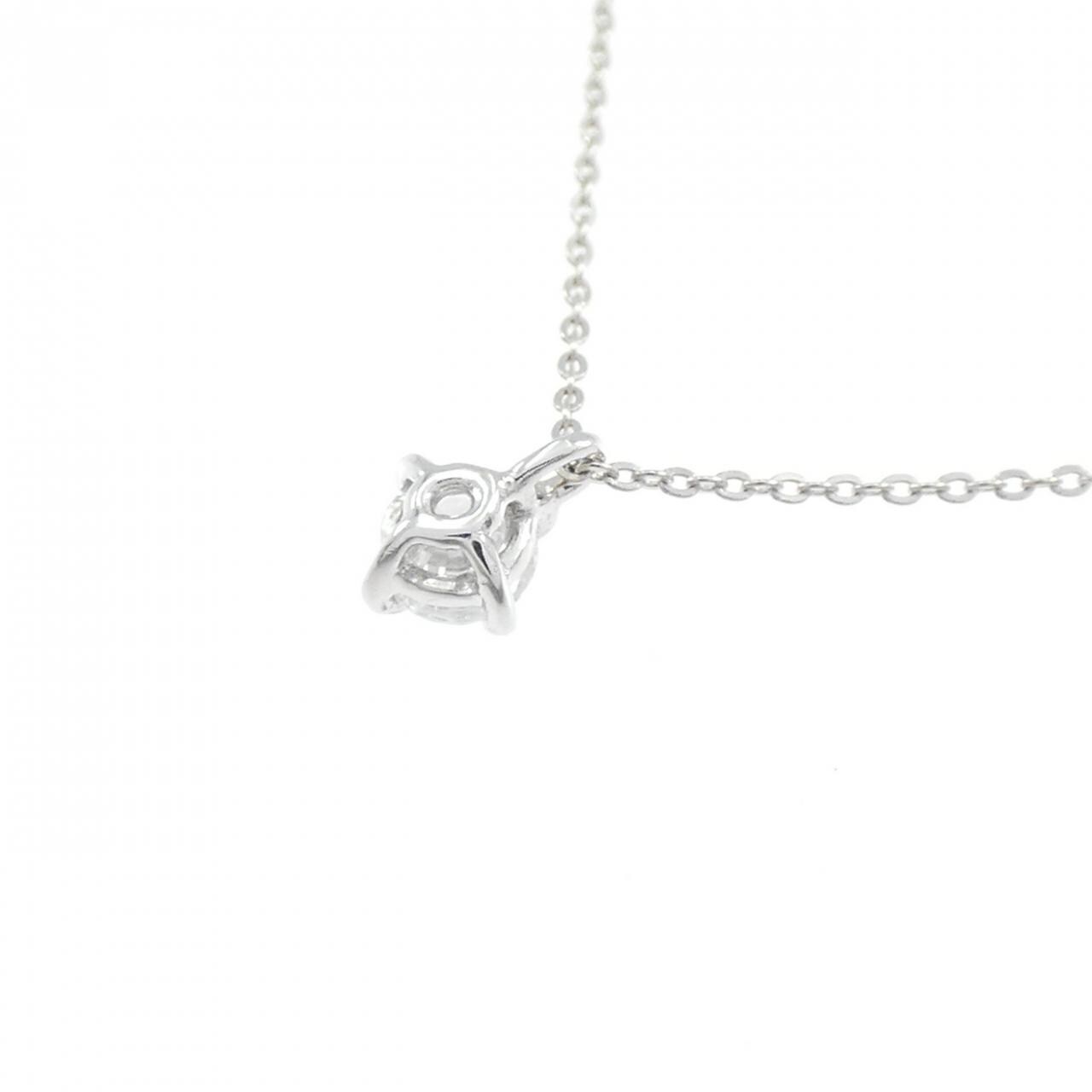 K18WG ソリティア ダイヤモンド ネックレス 0.12CT