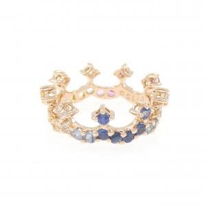 750PG クラウン フルエタニティ サファイヤ リング 1.03CT