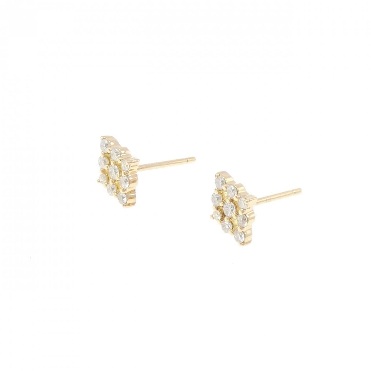 K18YG ダイヤモンド ピアス 0.16CT