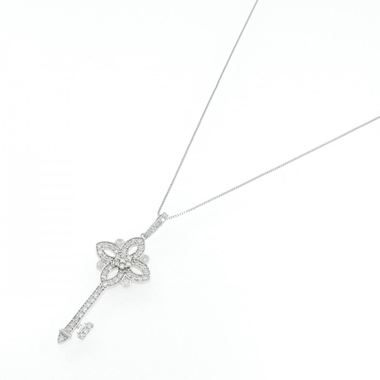 K18WG ダイヤモンド ネックレス 0.50CT