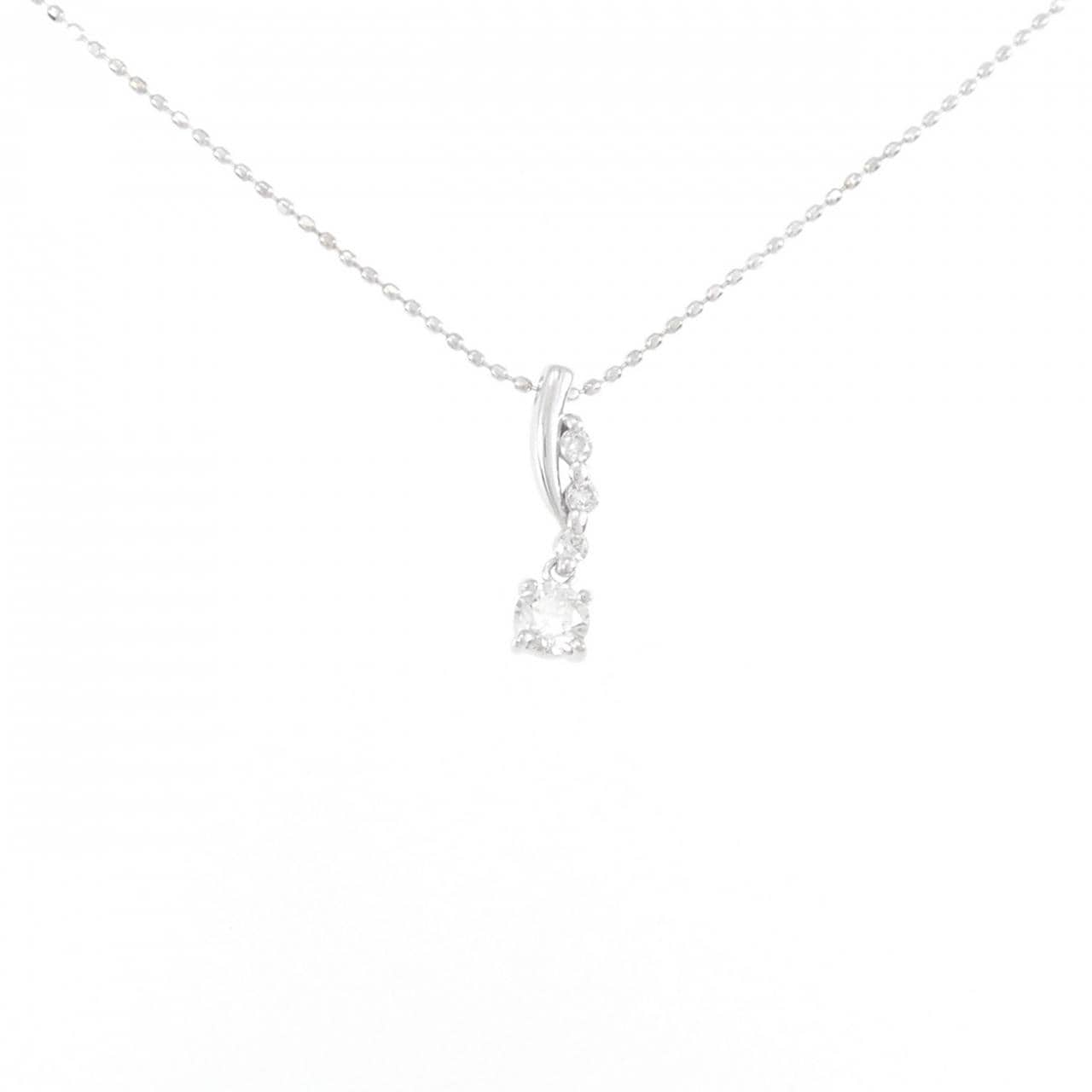 K18WG ダイヤモンド ネックレス 0.26CT