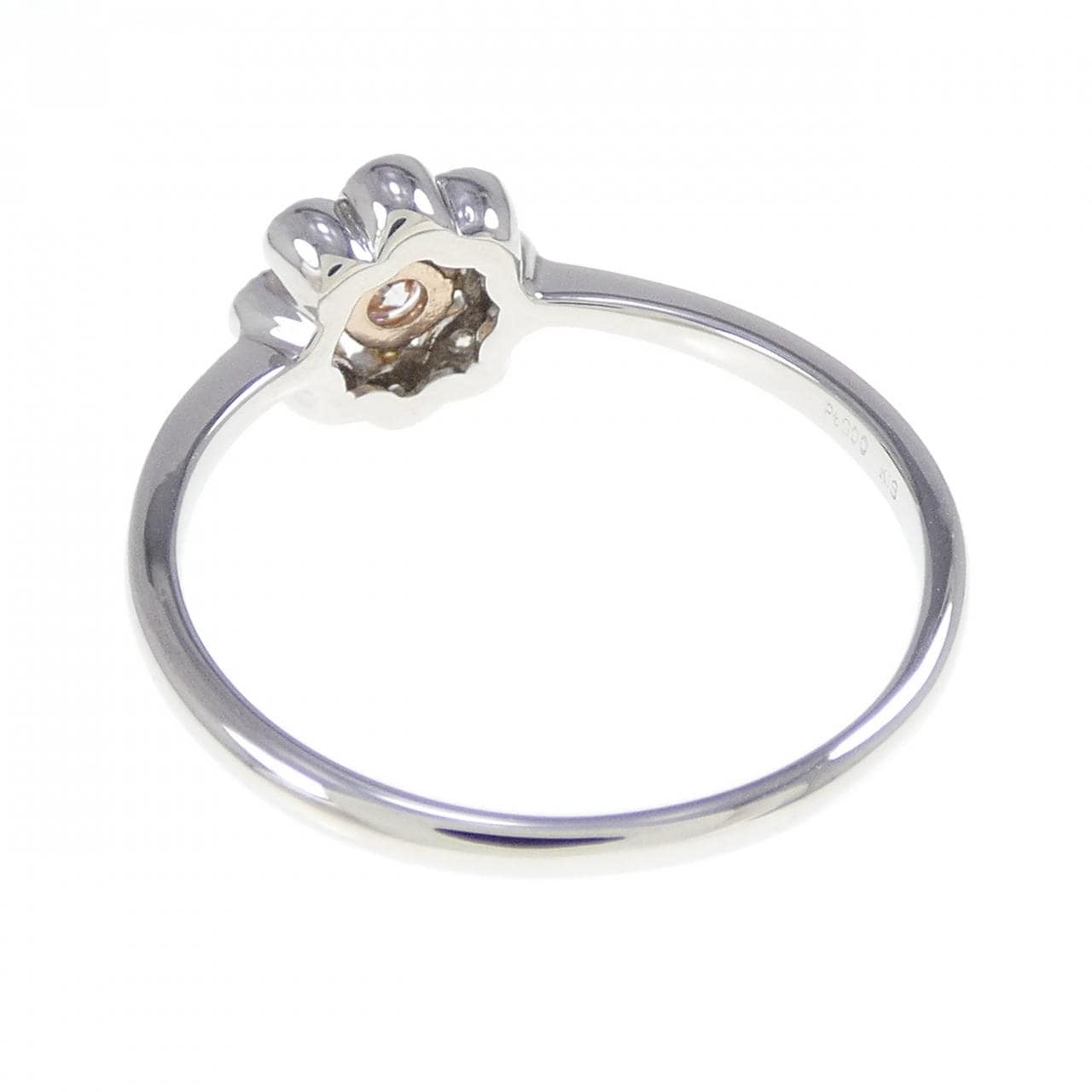 PT900/K18PG ピンクダイヤモンド リング 0.08CT