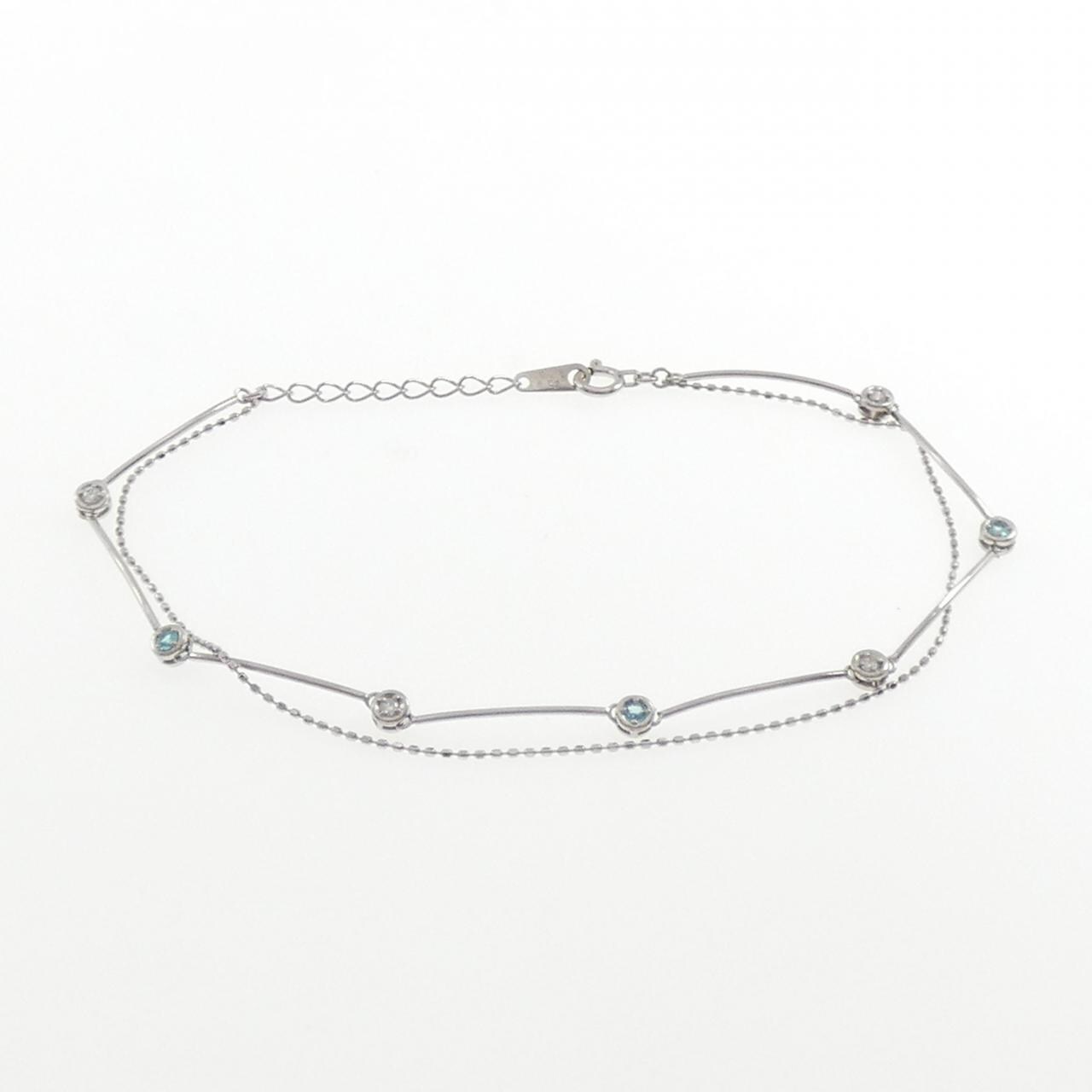 K18WG トルマリン ブレスレット 0.08CT