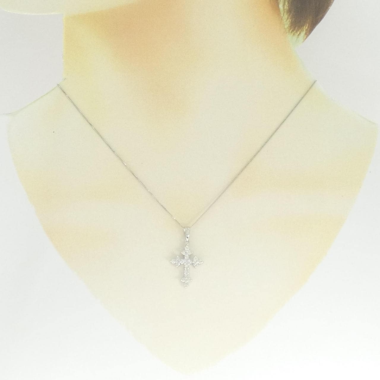 PT900/PT850 クロス ダイヤモンド ネックレス 0.50CT