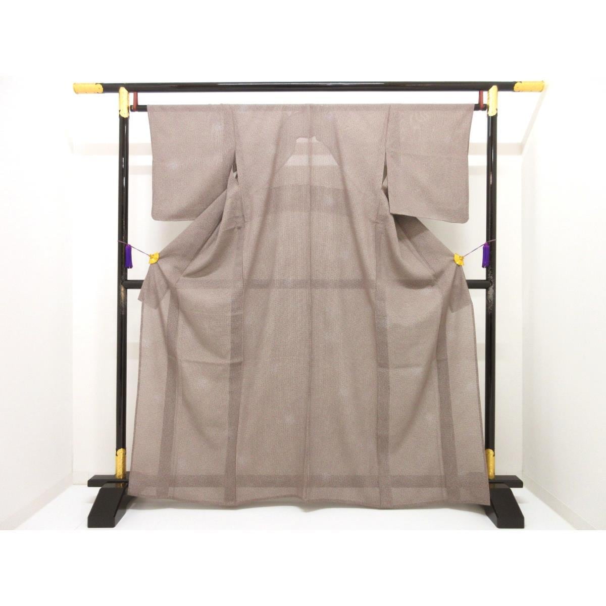 単衣　絽織小紋