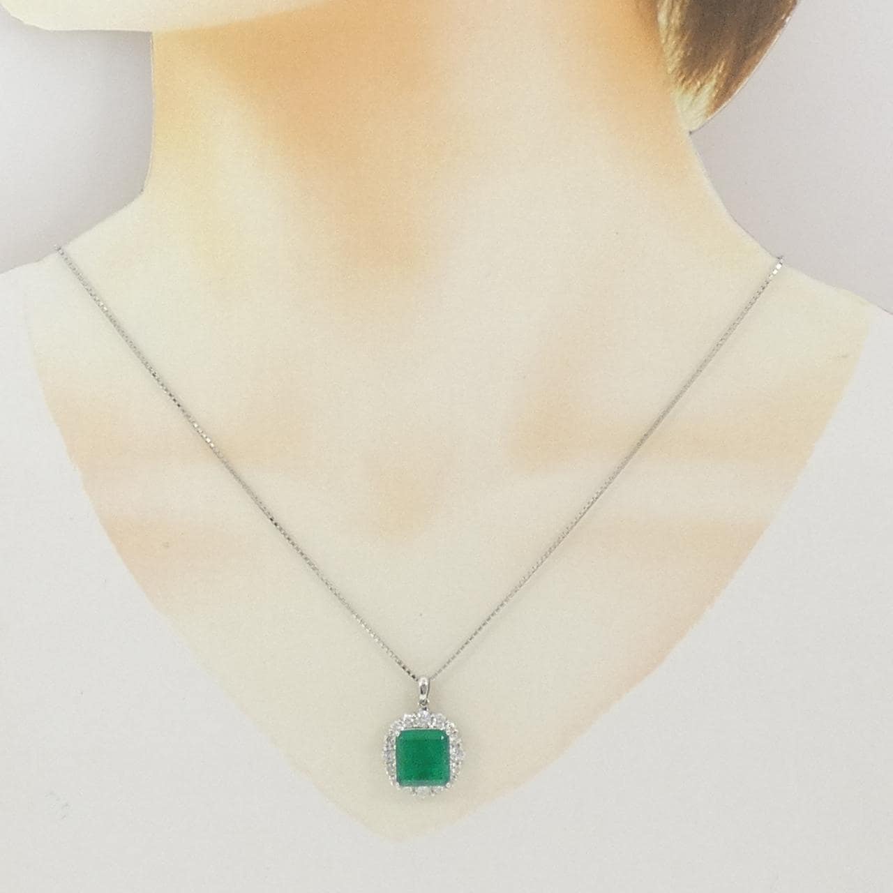 PT900/PT850 エメラルド ネックレス 6.14CT