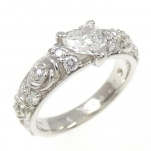 PT950 ダイヤモンド リング 0.504CT G SI2 ハートシェイプ