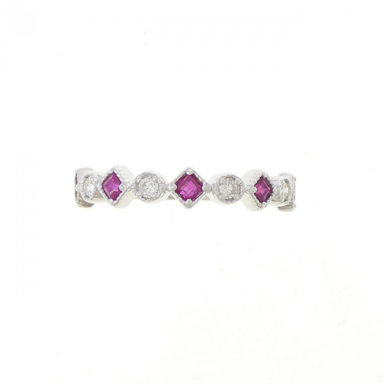 K18WG ルビー リング 0.25CT