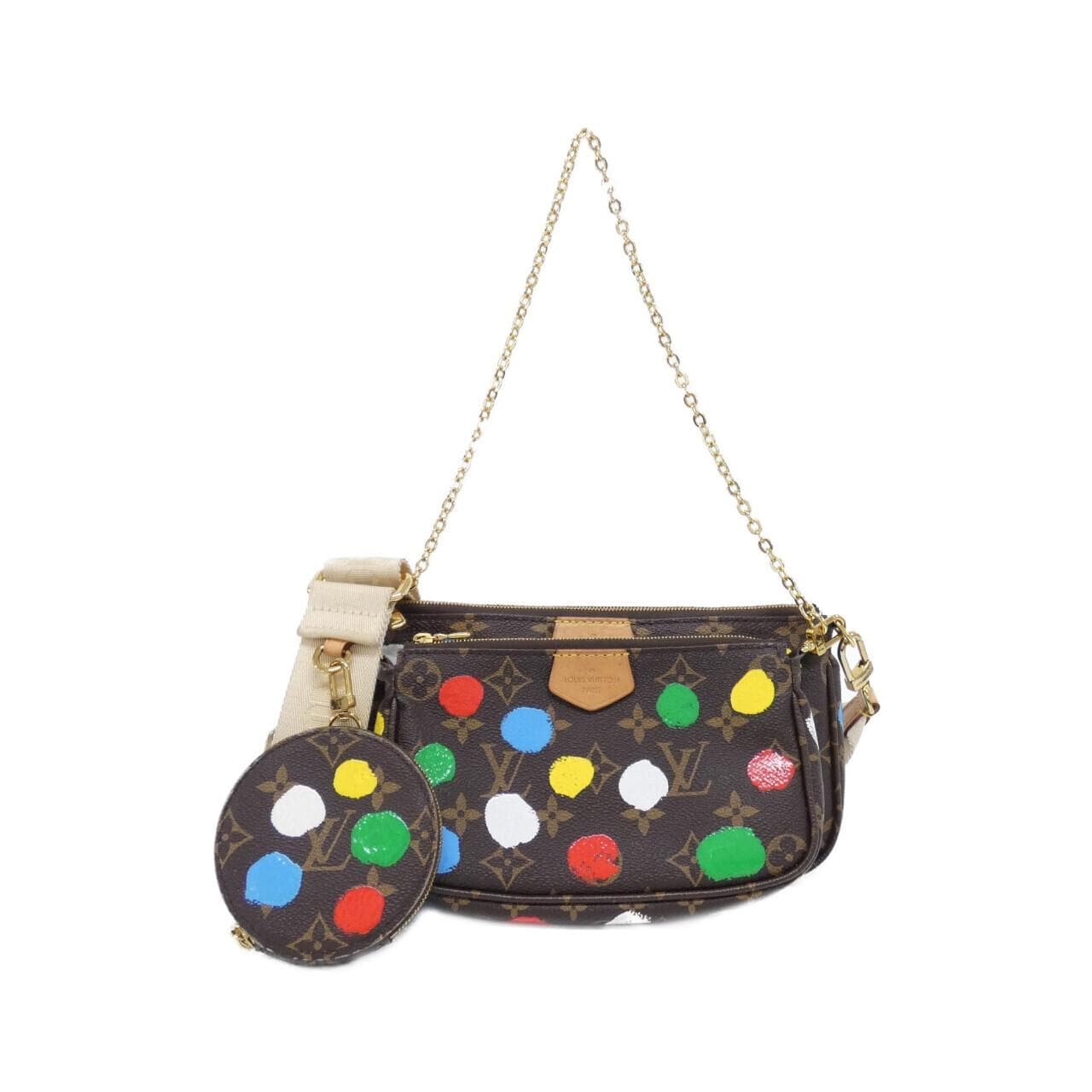 ルイヴィトン モノグラム(LV X YK) ミュルティ ポシェット アクセソワール M46385 ショルダーバッグ