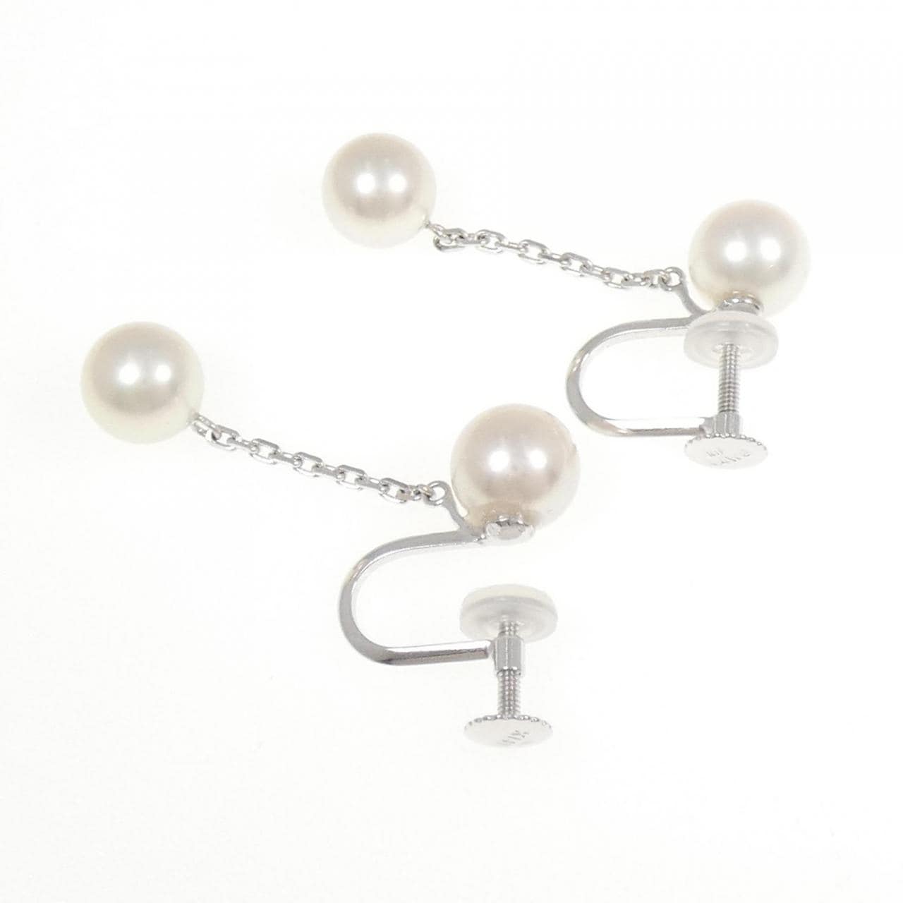 K14WG Akoya珍珠耳夹