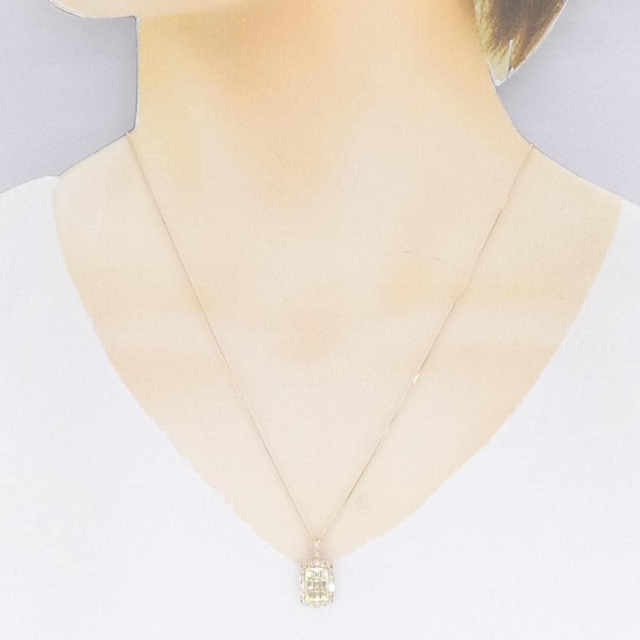 [BRAND NEW] K18YG Diamond necklace 1.00CT