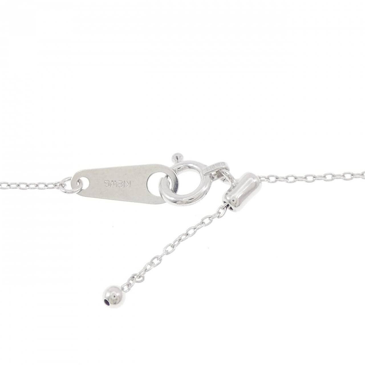 K18WG Aquamarine necklace 0.4CT