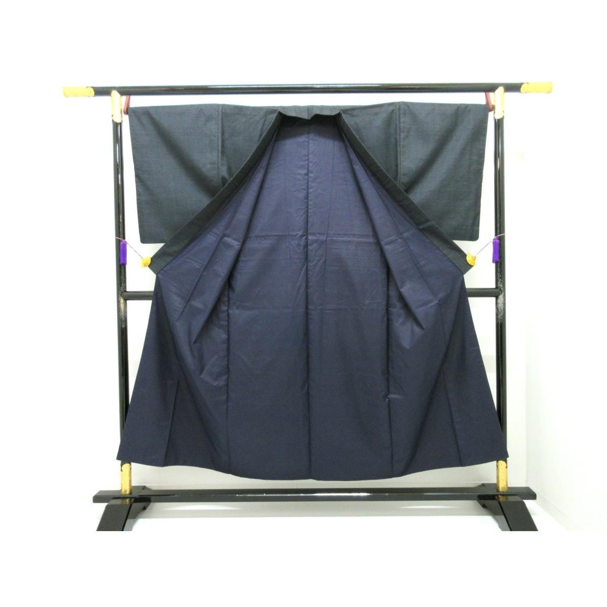 男物　１００山　きもの羽織２点セット【大島紬】