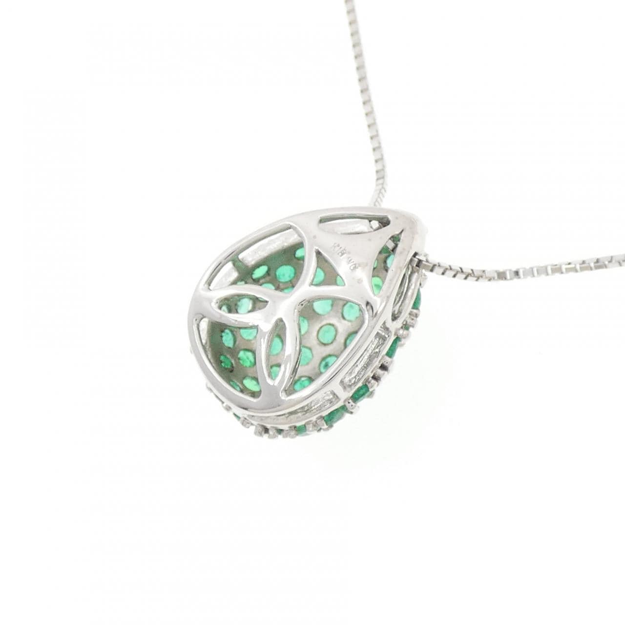 K18WG エメラルド ネックレス 0.98CT