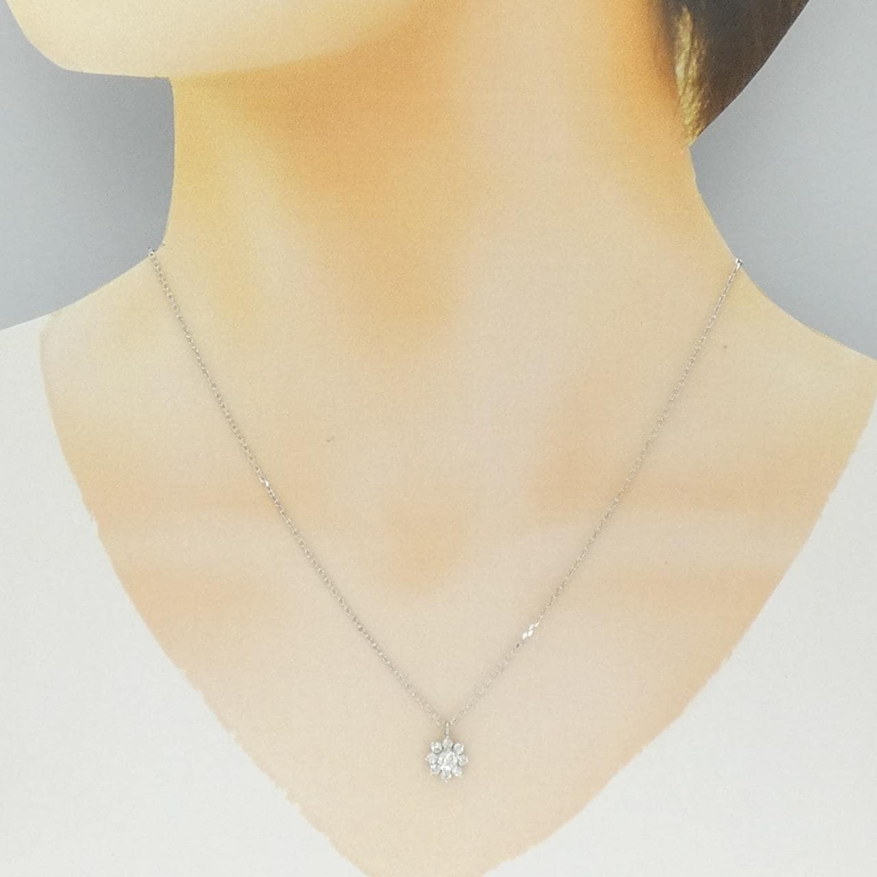 PT900/PT850 ダイヤモンド ネックレス 0.21CT