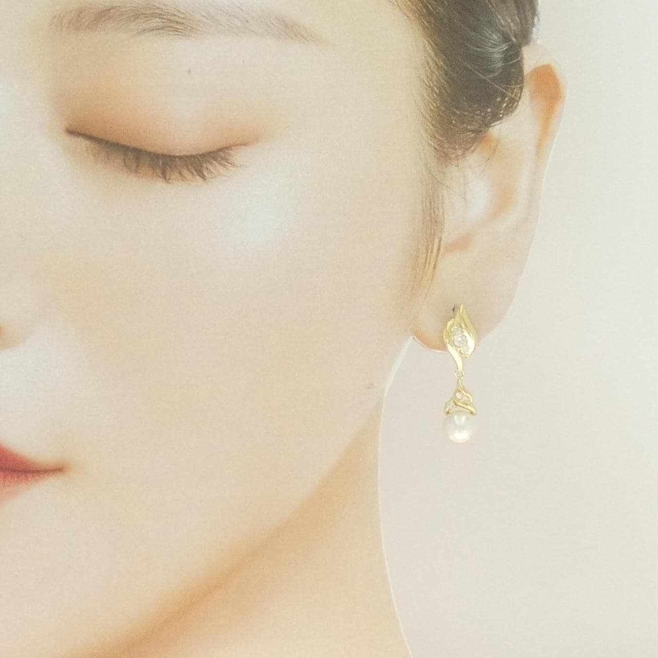 K18YG アコヤパール ピアス 7.2mm