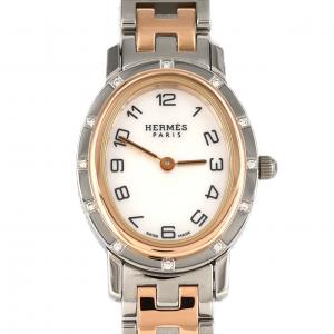 エルメス クリッパーオーバル/12P PGコンビ CO1.222 SSxPG クォーツ