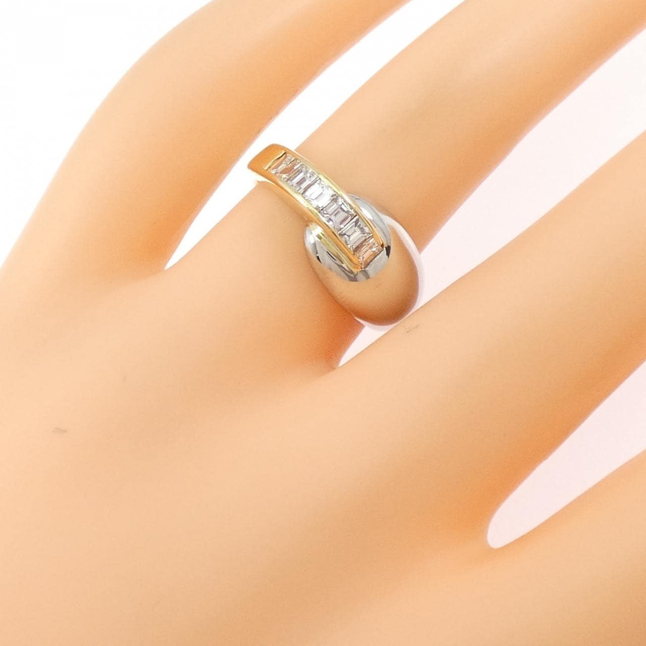 K18YG/PT900 Diamond Ring 0.50CT