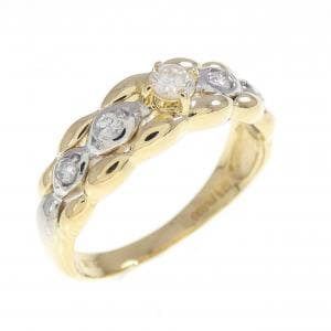 K18YG/PT900 ダイヤモンド リング 0.15CT