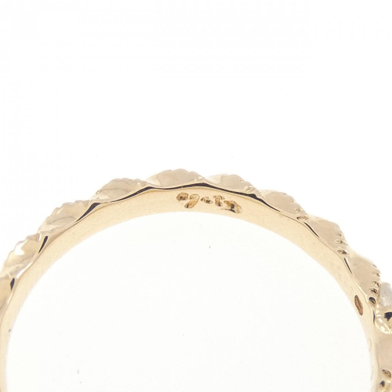 アガット ダイヤモンド ピンキーリング 0.01CT