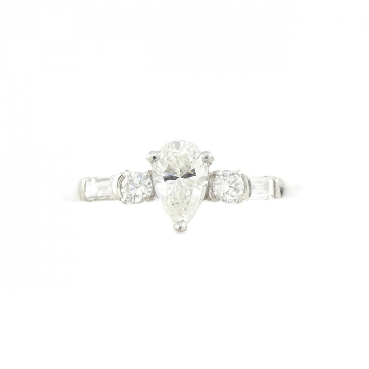 PT900 ダイヤモンド リング 0.390CT I SI2 ペアシェイプ
