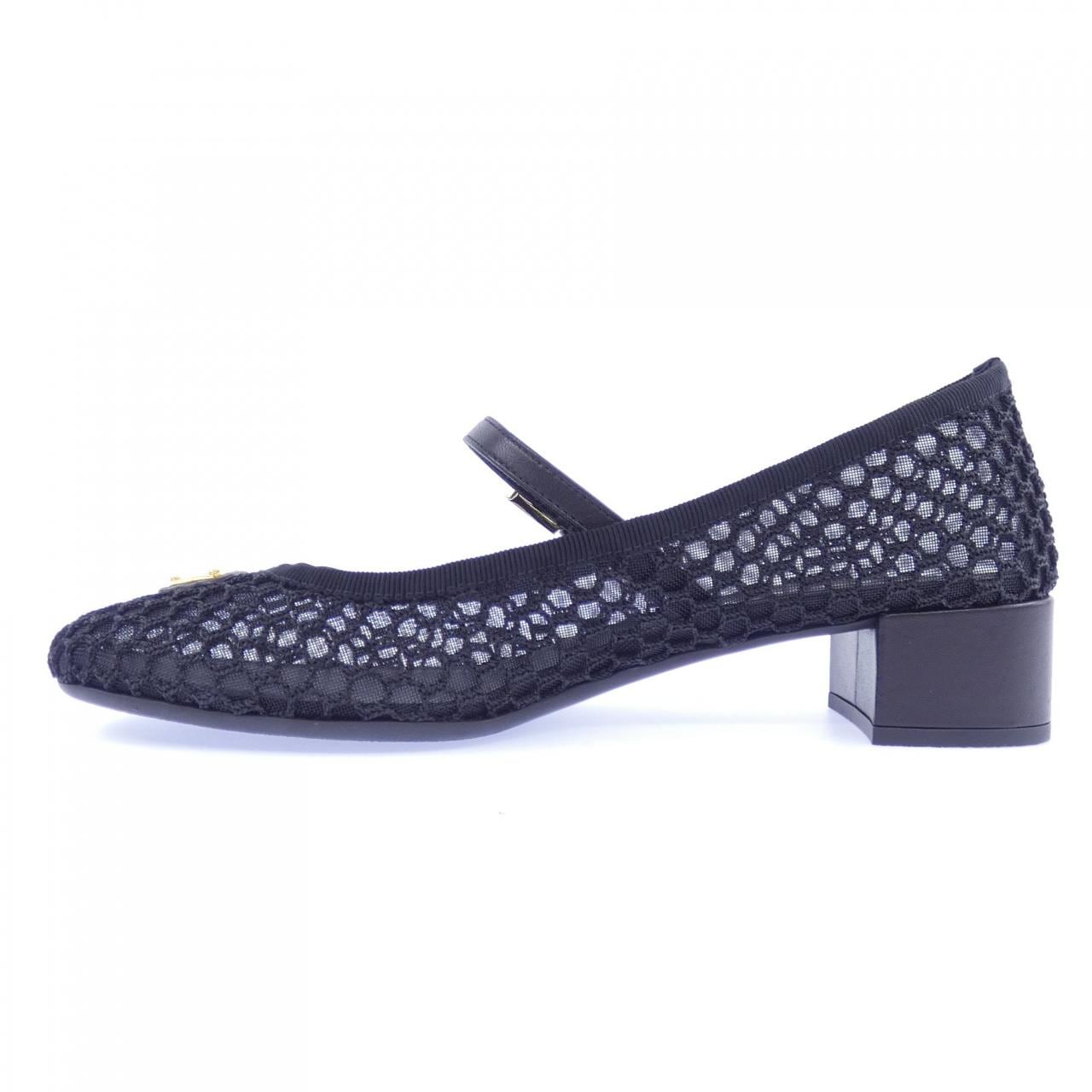 プラダ PRADA ローヒール メッシュファブリック バレリーナ トライアングルロゴ 1L3240 パンプス