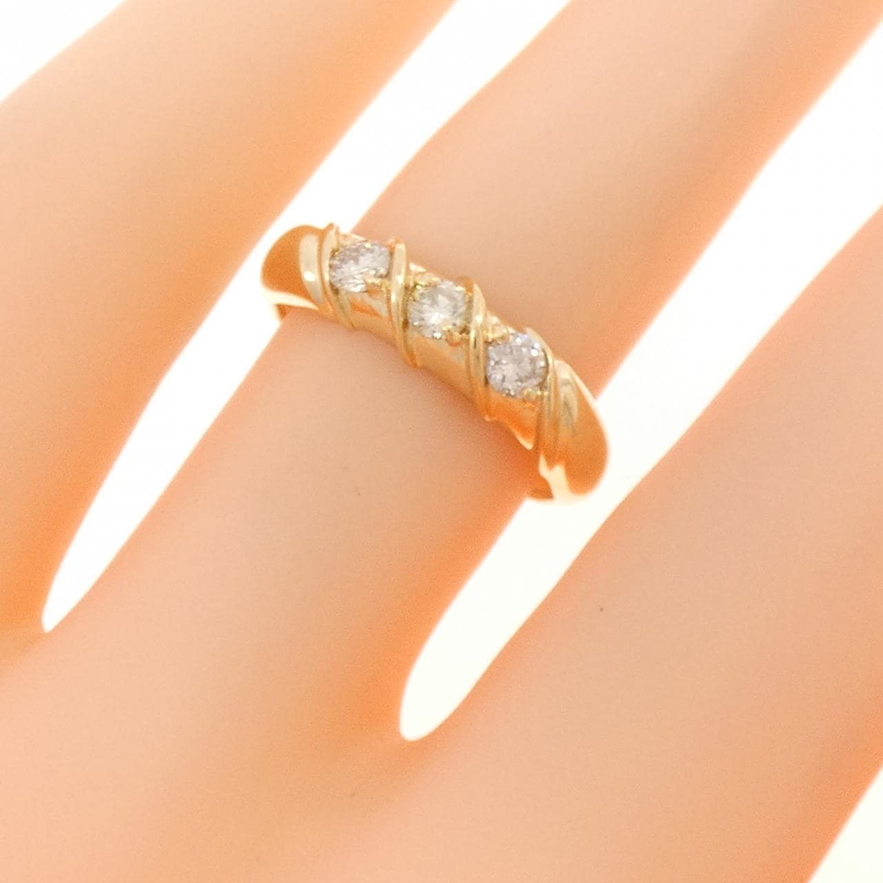 K18YG ダイヤモンド リング 0.25CT