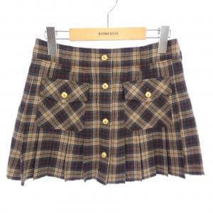 ミュウミュウ MIU MIU プリーツ タータン ミニスカート MIU MIU ロゴ MG2358 SOOO 16DO スカート