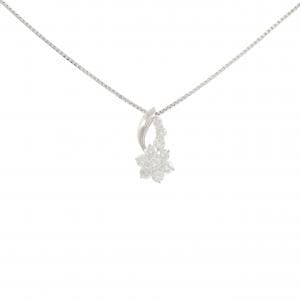 PT900/PT850 フラワー ダイヤモンド ネックレス 1.02CT