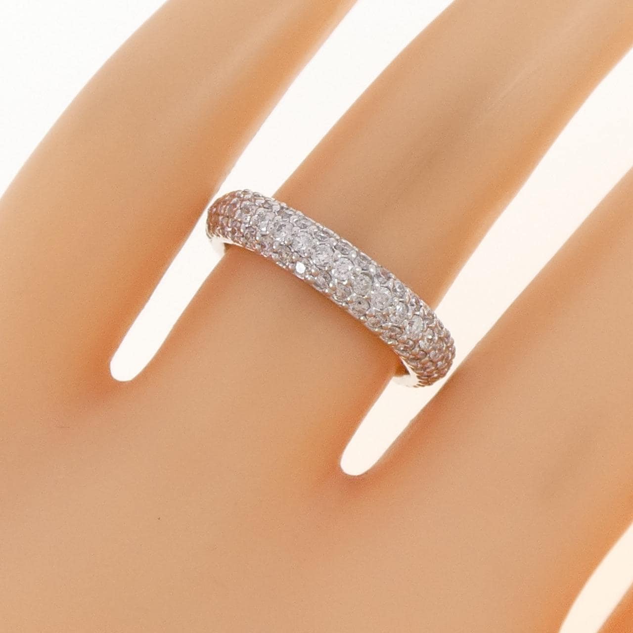 K18WG フルエタニティ ダイヤモンド リング 1.50CT