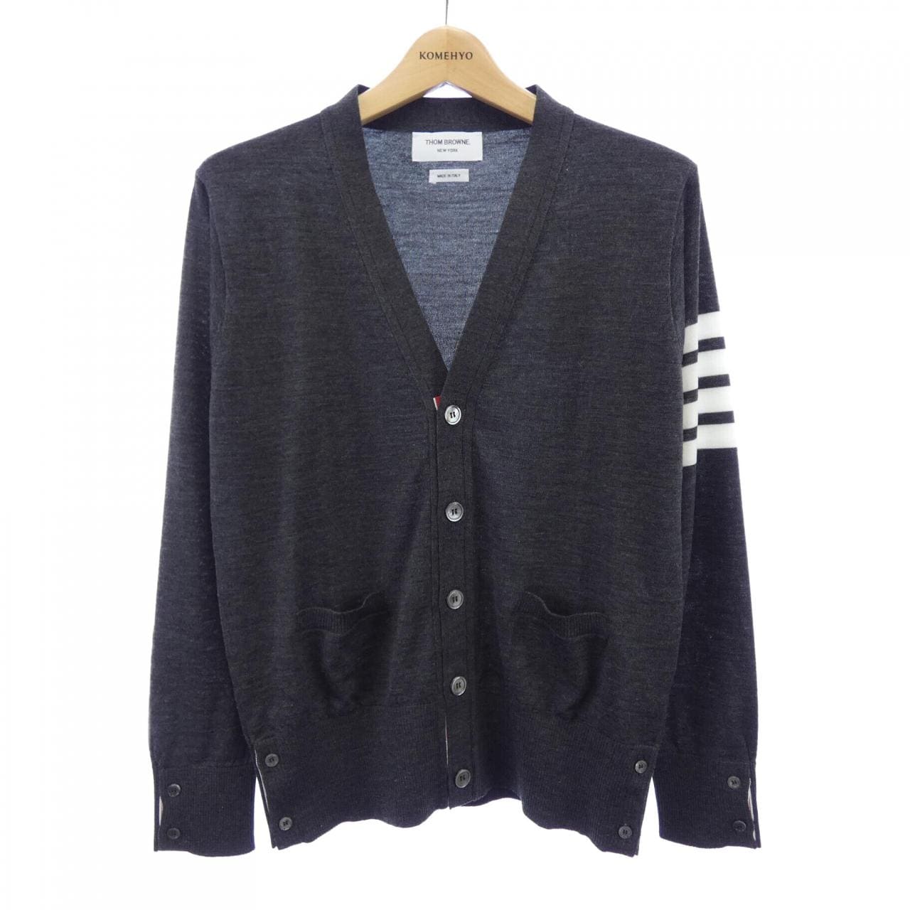 トムブラウン THOM BROWNE メリノウール 4BAR クラシック カーディガン MKC002A カーディガン