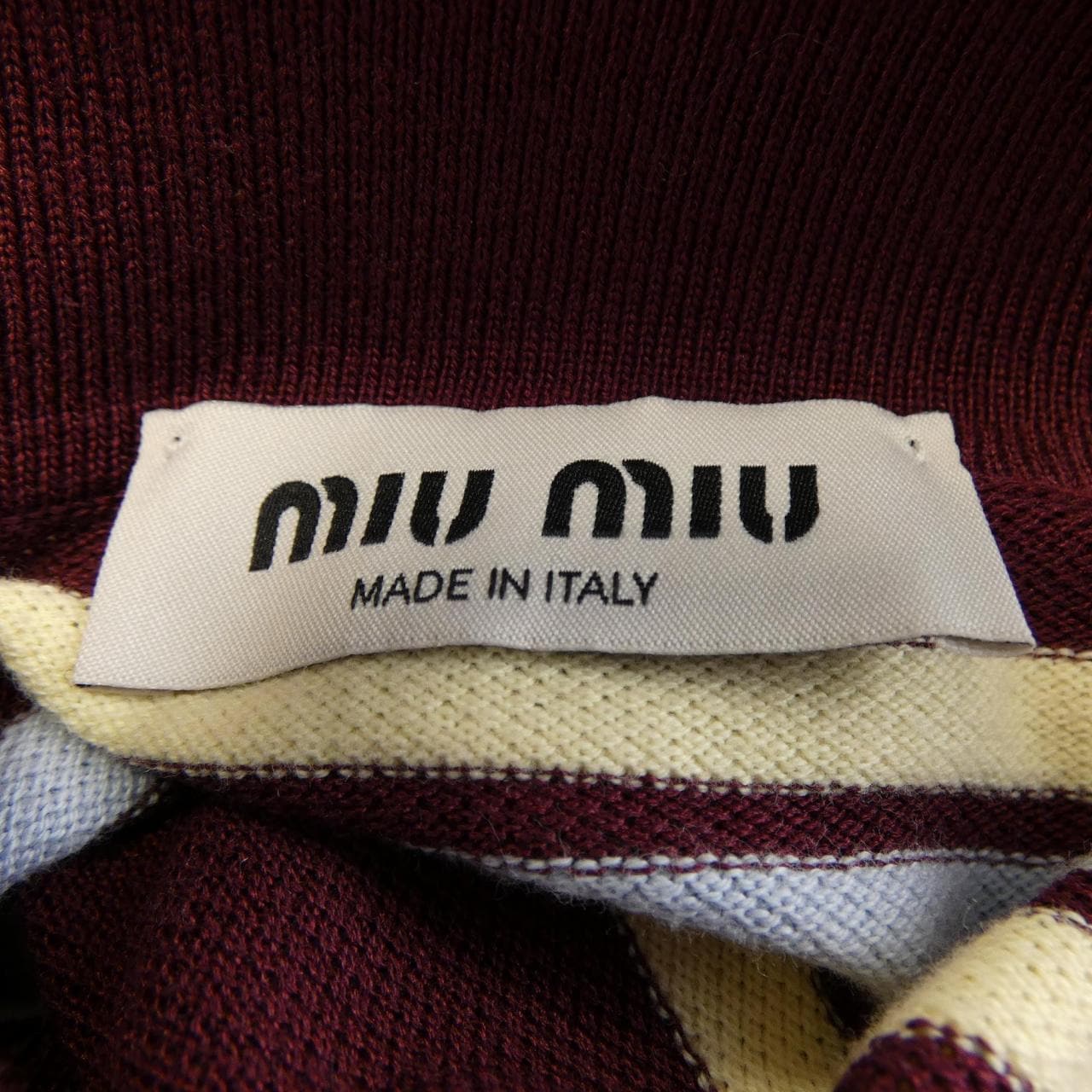 ミュウミュウ MIU MIU MIU MIU ロゴパッチ MML885 SOOO 14AX ポロシャツ