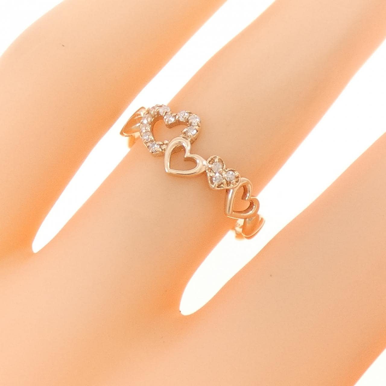 クミキョク ハート ダイヤモンド リング 0.07CT