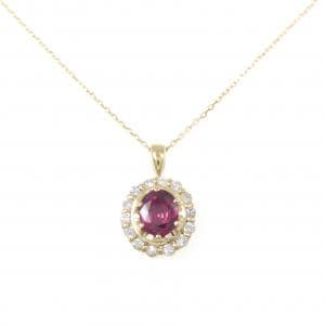 K18YG ルビー ネックレス 0.75CT