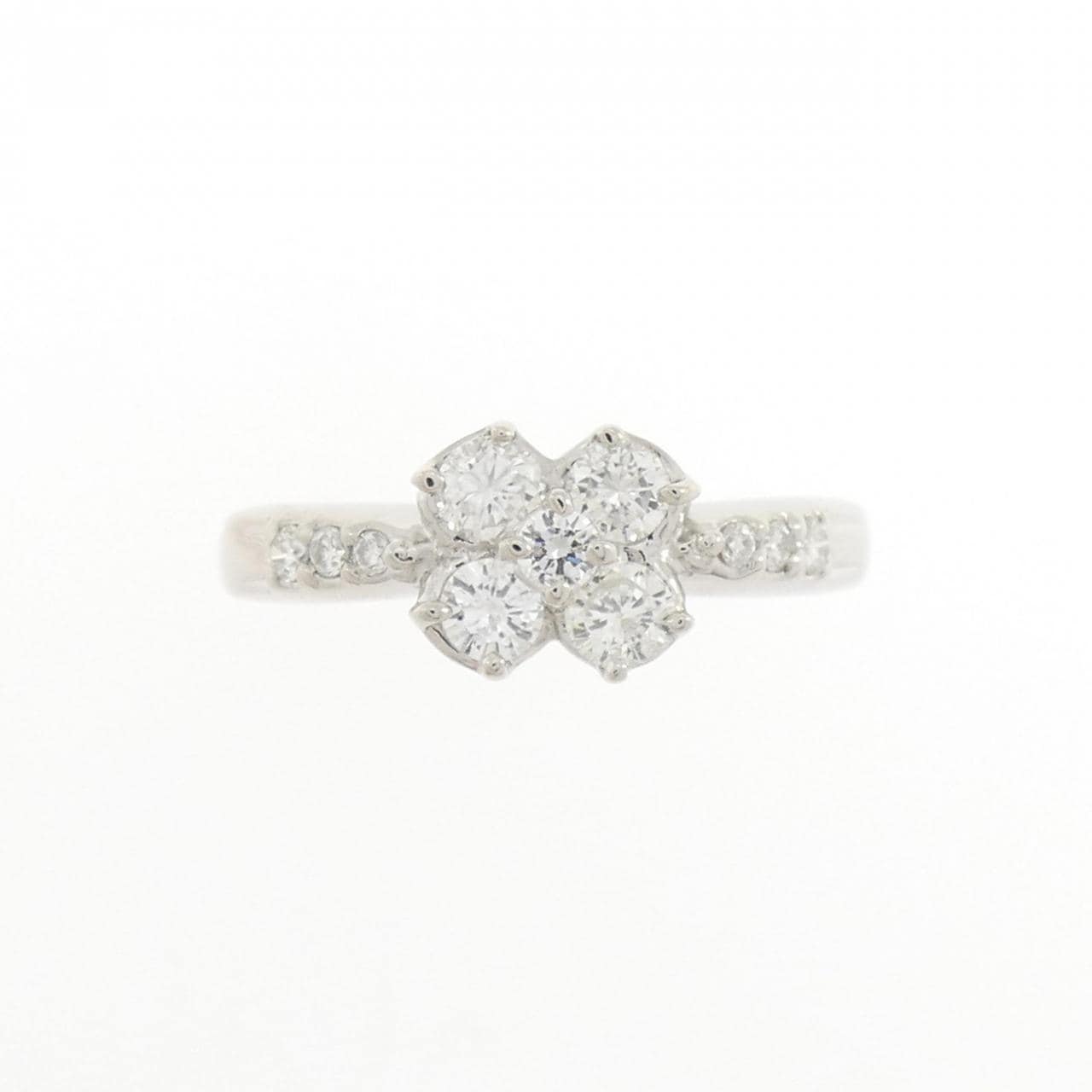 PT900 フラワー ダイヤモンド リング 0.50CT
