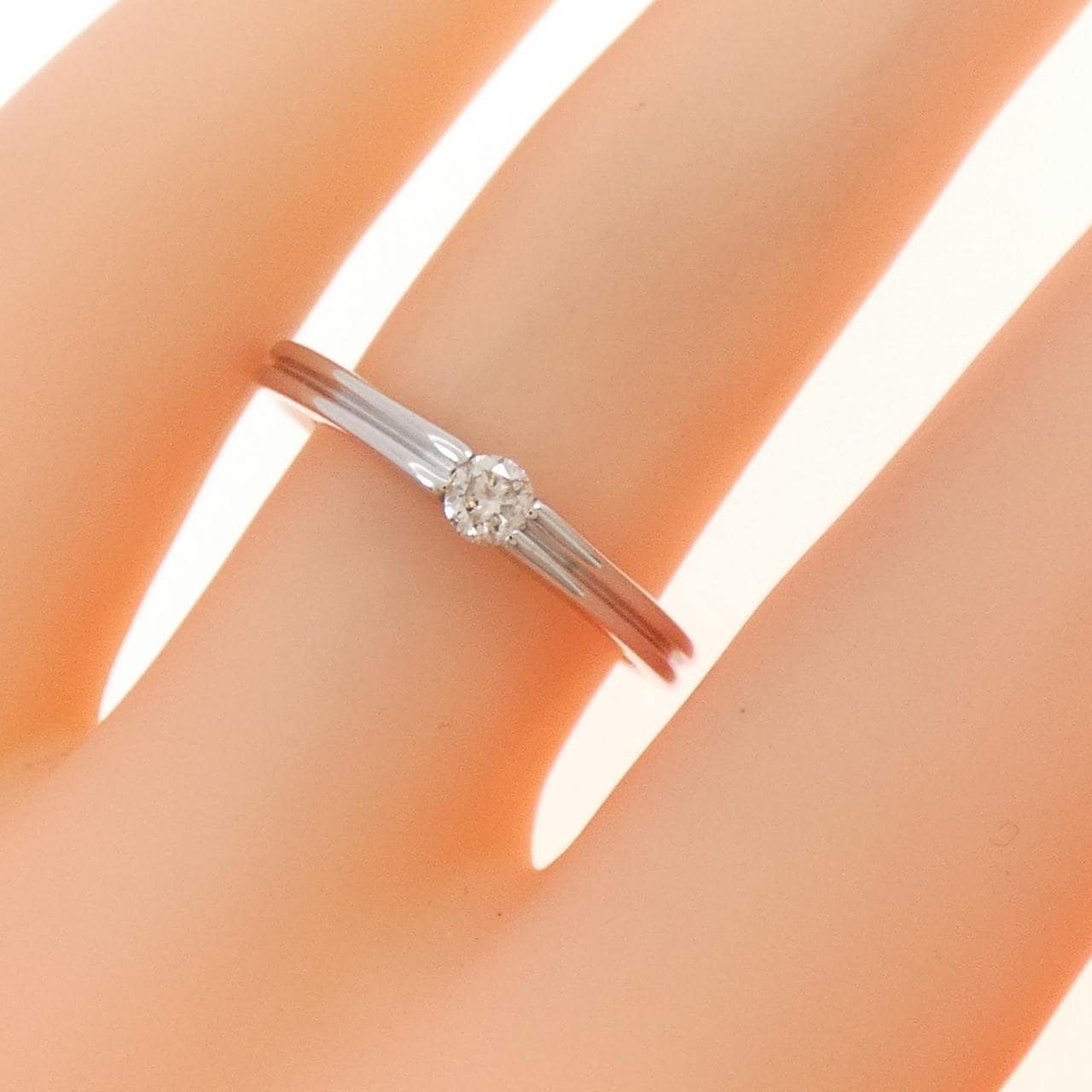 K18WG ダイヤモンド リング 0.10CT