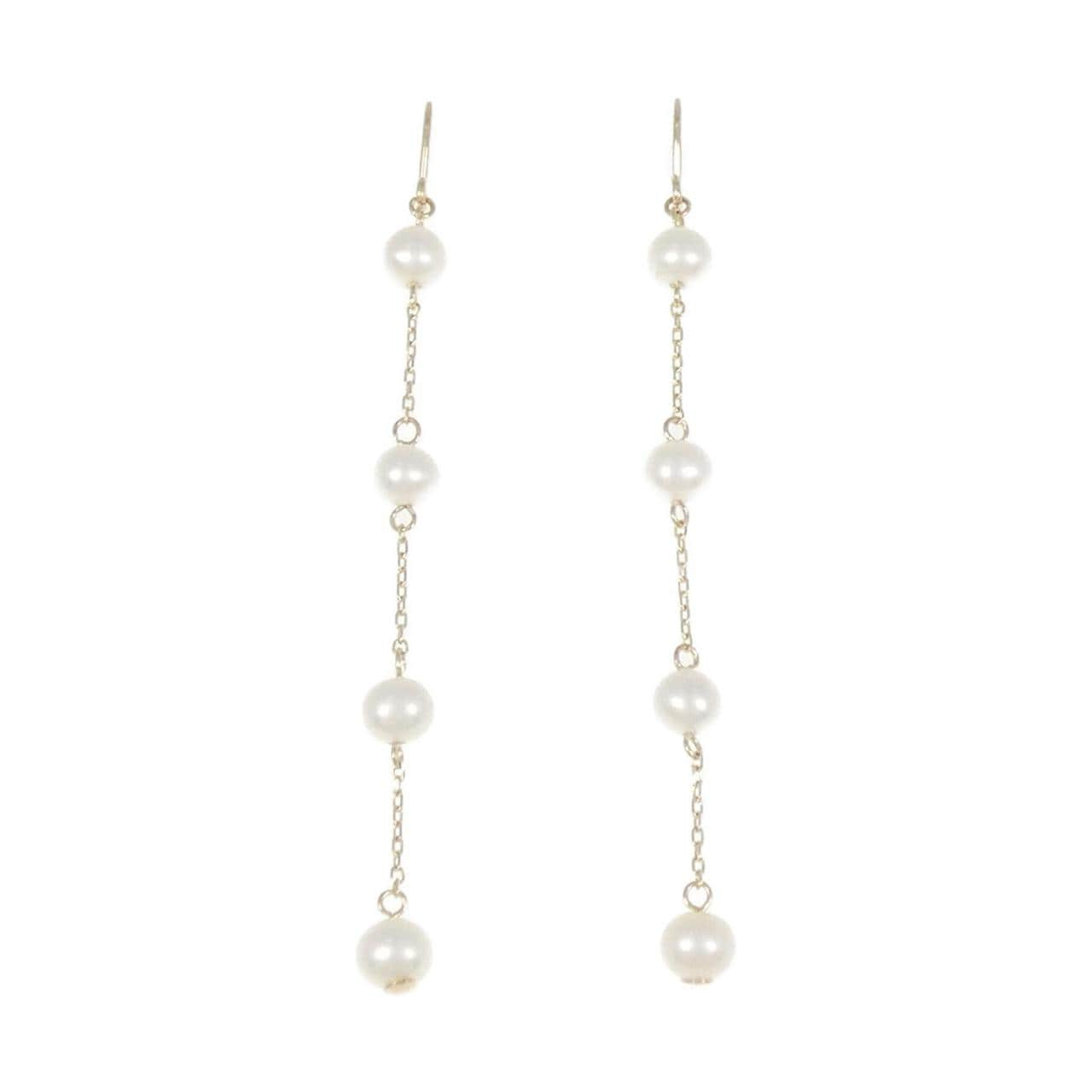 K10YG freshwater pearl earrings