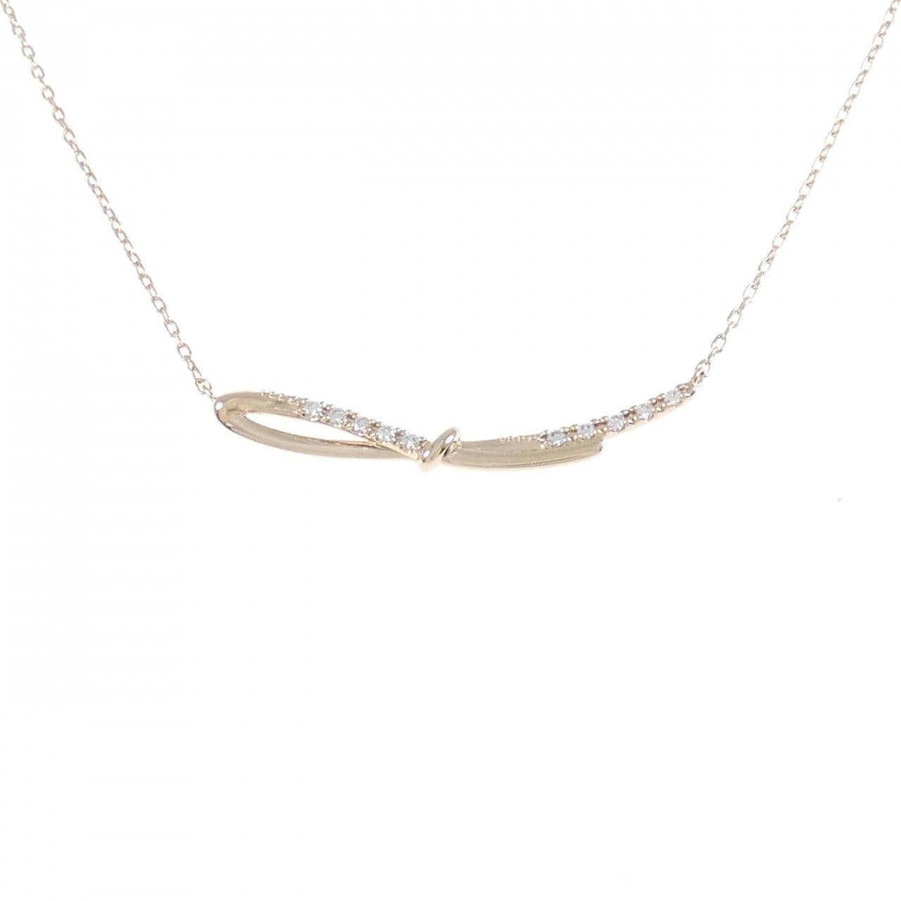 K18PG ダイヤモンド ネックレス 0.10CT