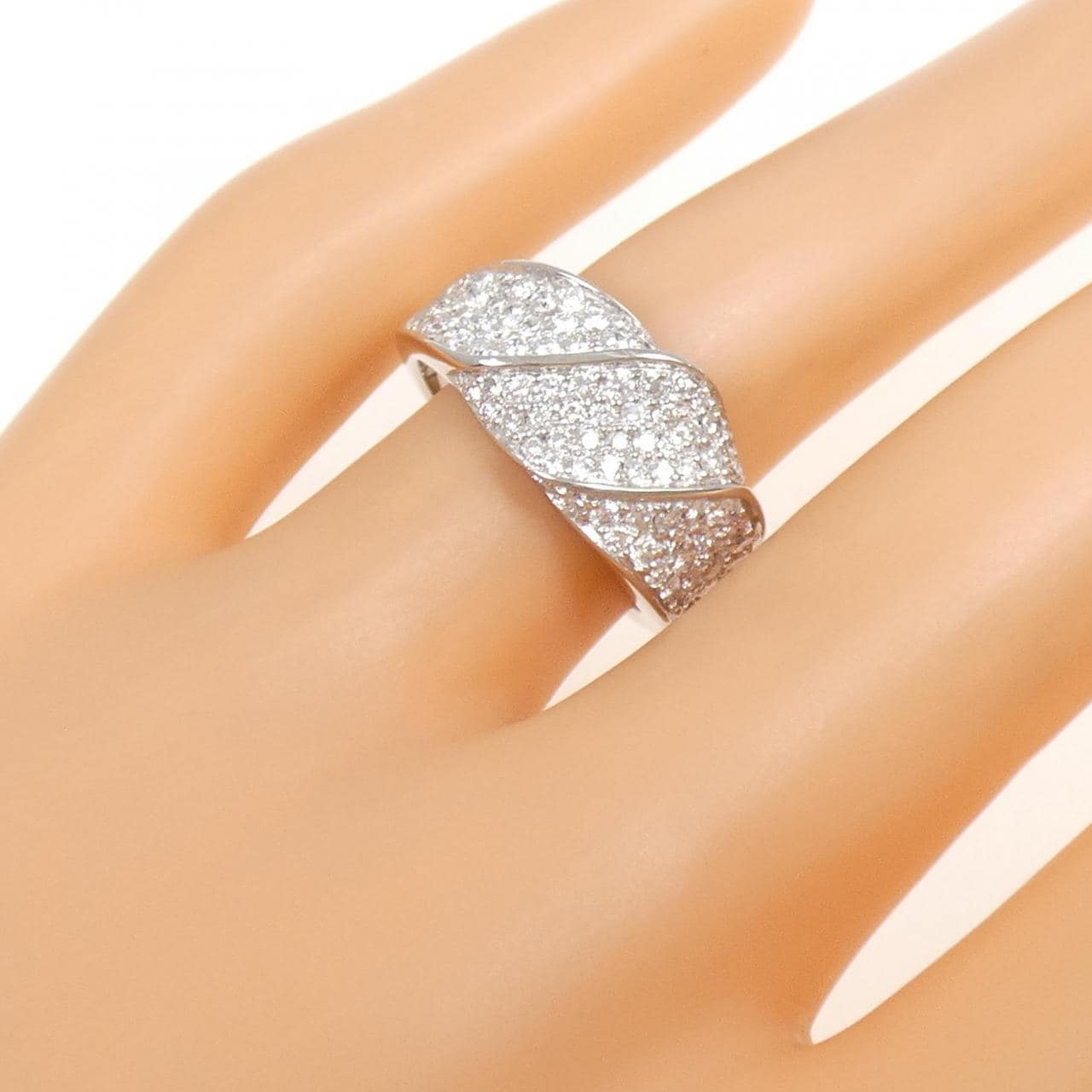 PT900 パヴェ ダイヤモンド リング 1.03CT