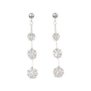 K18WG ダイヤモンド ピアス 1.00CT