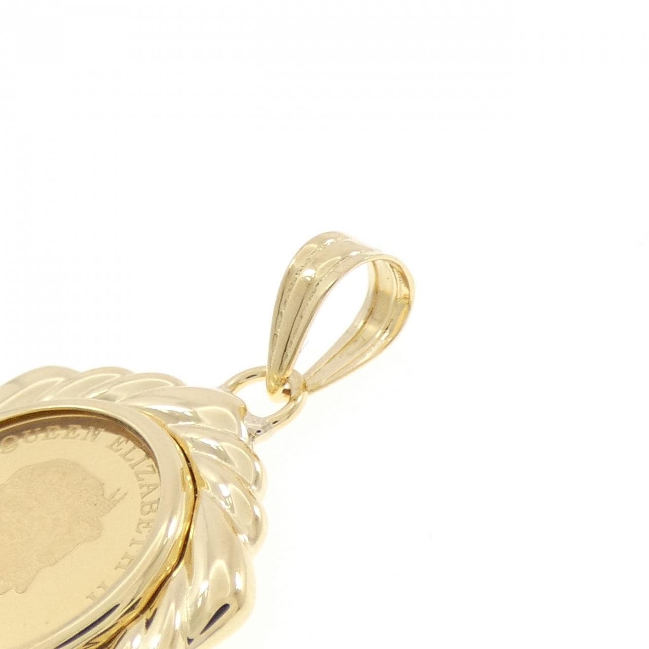 K18YG(枠) コイン ペンダント