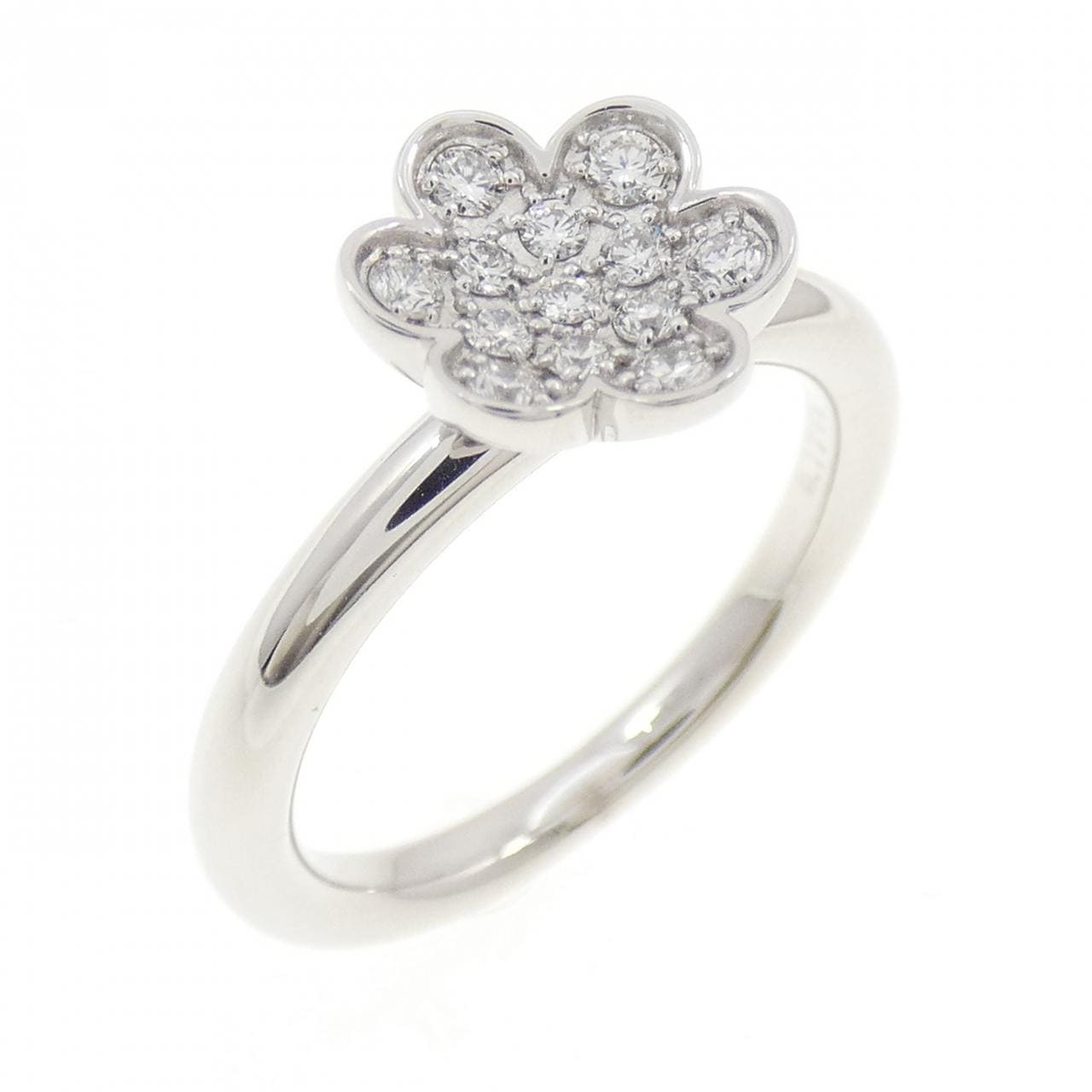 ミキモト フラワー ダイヤモンド リング 0.17CT