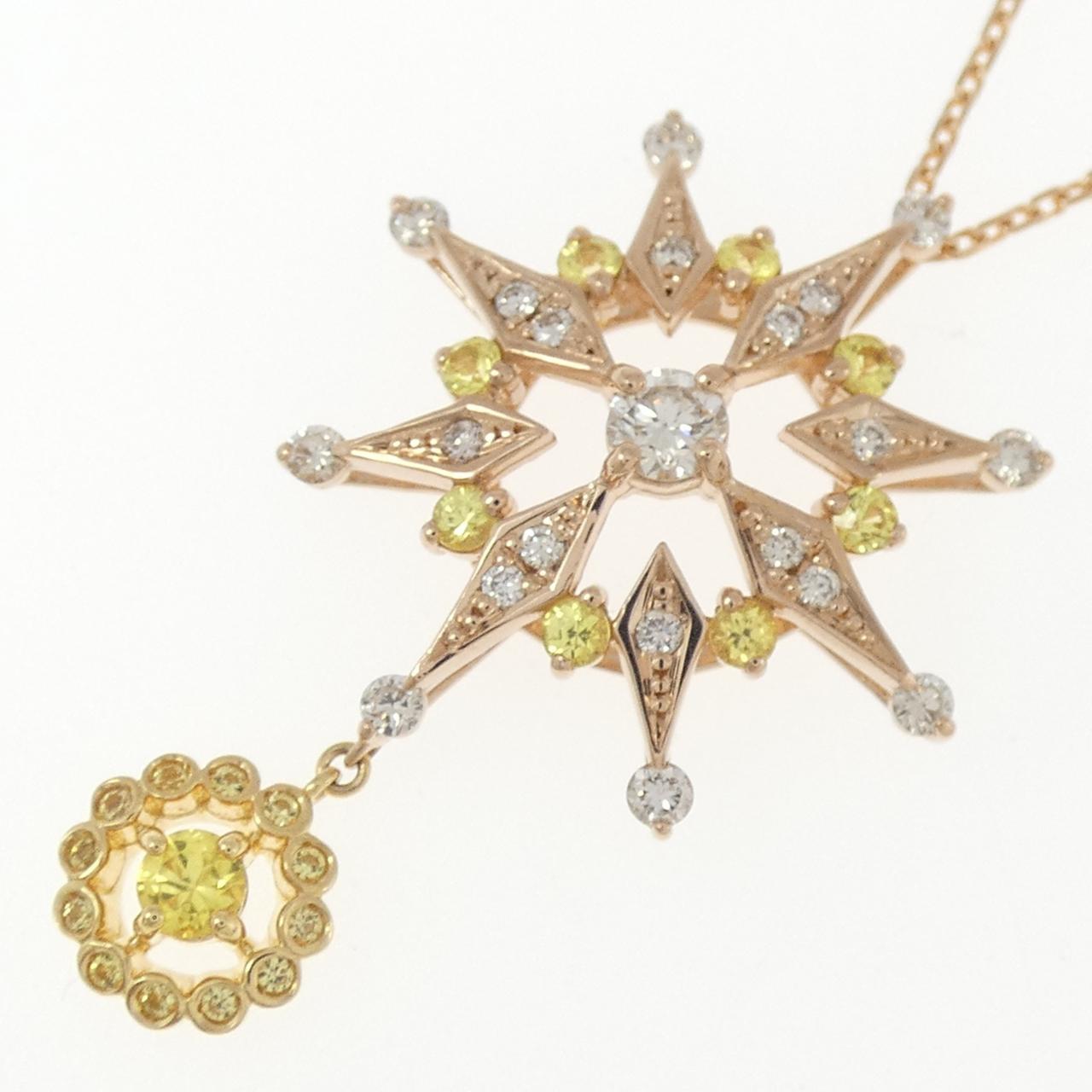 K18PG/K18YG サファイヤ ネックレス 0.50CT